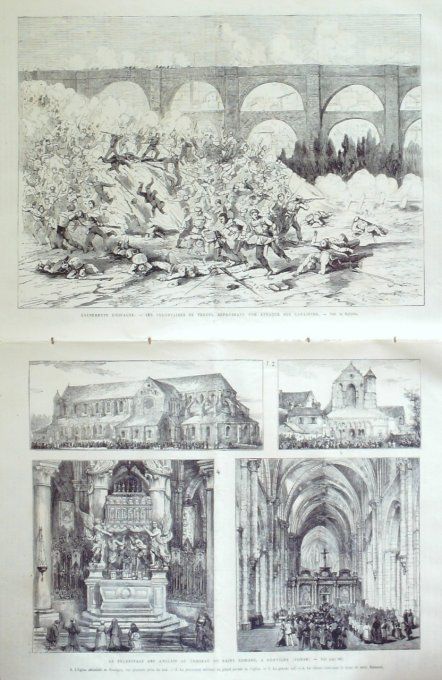 L'Univers illustré 1874 #1017 île & Fort Sainte-Marguerite (22)  Arras (62) Lille (59)