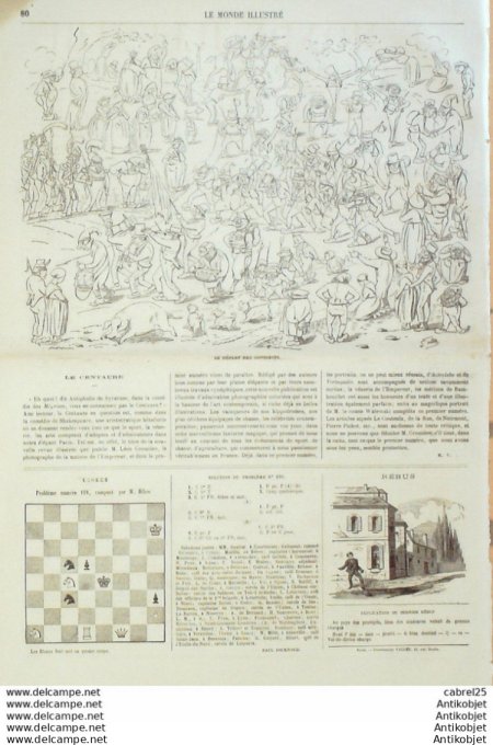 Le Monde illustré 1866 n°460 Algérie Mouzaia Les Mines Egypte Alexandrie Harmoniums