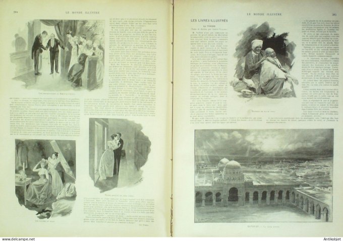 Le Monde illustré 1896 n°2072 Cuba Sarah Bernhardt Ethiopie Harrar Ghibi Ménélik