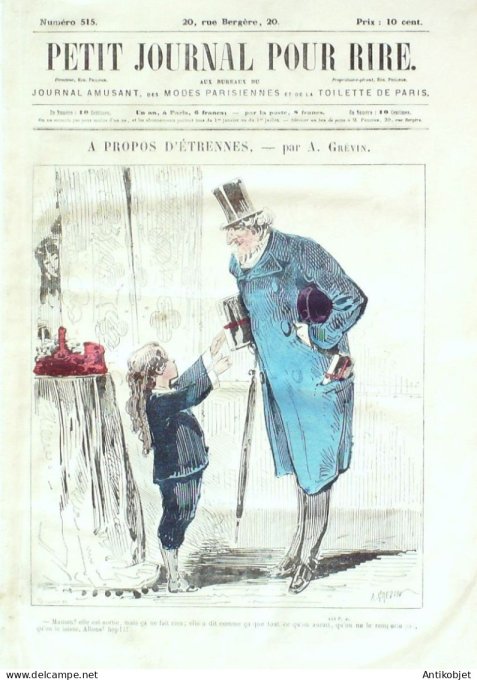 Petit journal pour Rire 1864 # 515 Les journaux a deux sous Gustave Dore