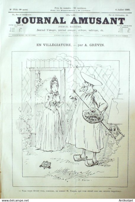 Le Journal Amusant 1885 # 1505 Souvenirs du tir de Vincennes par Josias