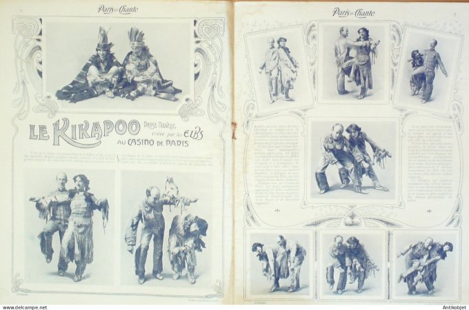 Paris qui chante 1904 #54 Les Elks Le Kikapoo Dranem Rictus Lejal Dalaza
