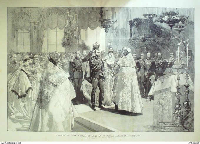 Soleil du Dimanche 1894 n°51 Ferdinand Lesseps Nicolas II Alexandra-Feodorovna