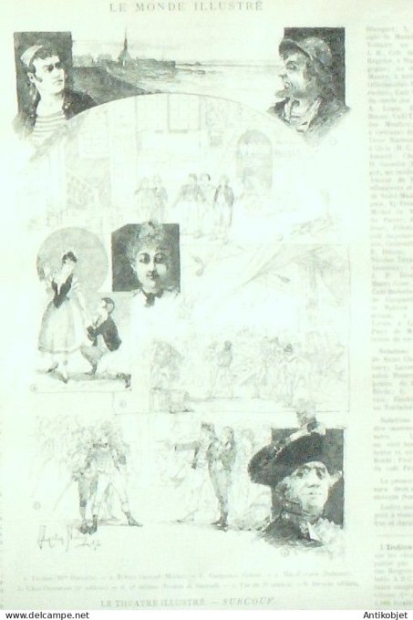 Le Monde illustré 1887 n°1595 Maroc beni-Snassen Madrid Cervantès Hongrie Budapest