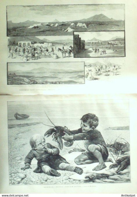 Le Monde illustré 1887 n°1595 Maroc beni-Snassen Madrid Cervantès Hongrie Budapest