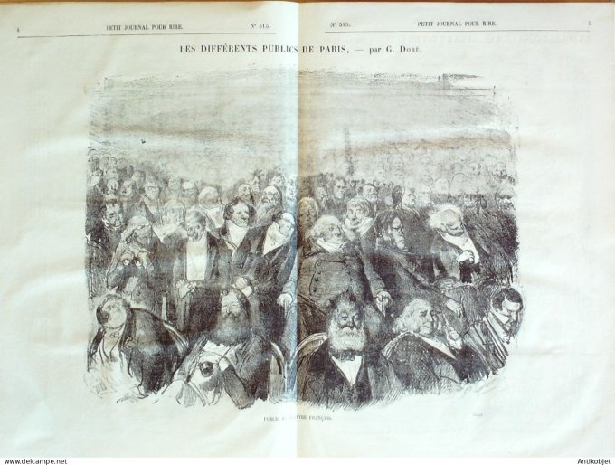 Petit journal pour Rire 1864 # 515 Les journaux a deux sous Gustave Dore