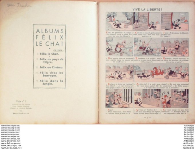 Felix le chat dans la Jungle Hachette Sullivan 1933 Eo