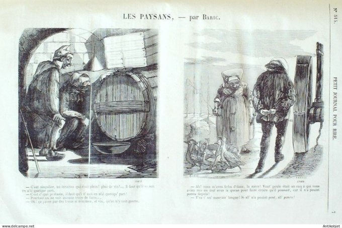 Petit journal pour Rire 1864 # 515 Les journaux a deux sous Gustave Dore