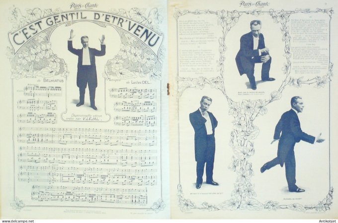 Paris qui chante 1904 #54 Les Elks Le Kikapoo Dranem Rictus Lejal Dalaza