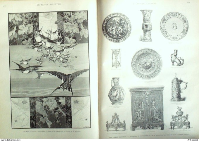 Le Monde illustré 1887 n°1595 Maroc beni-Snassen Madrid Cervantès Hongrie Budapest