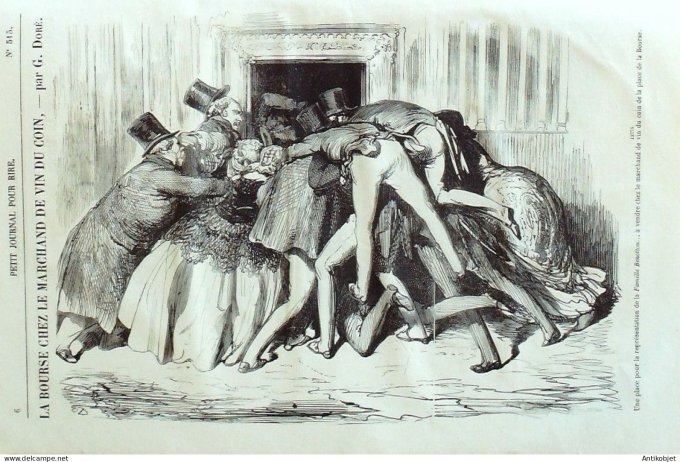Petit journal pour Rire 1864 # 515 Les journaux a deux sous Gustave Dore