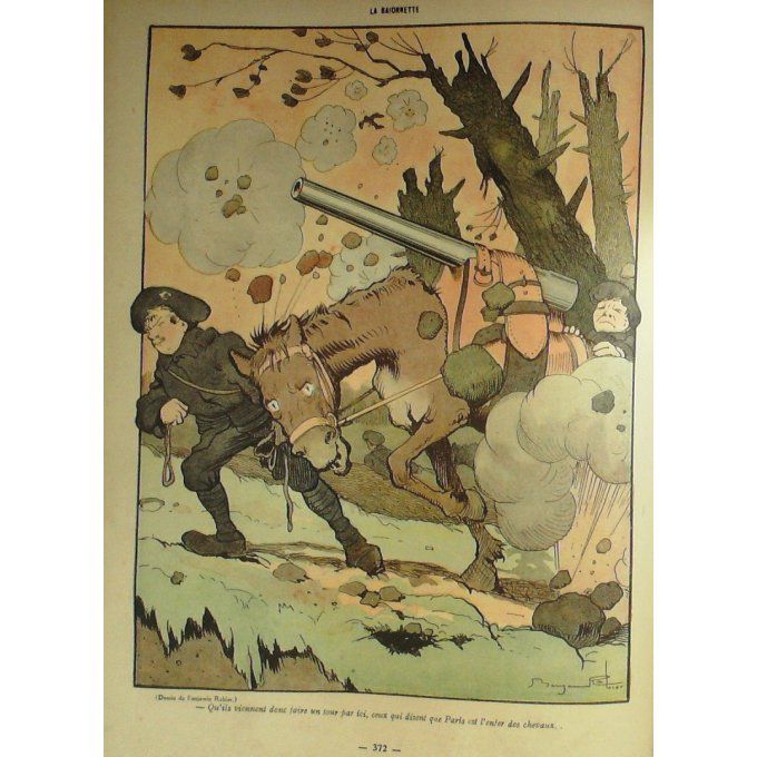 La Baionnette 1917 n°102 (Héros à quatre pattes) RABIER WEGENER GERDA GALLO LA RALLIC