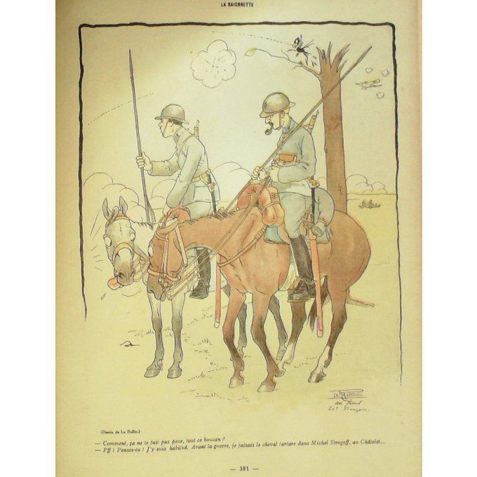 La Baionnette 1917 n°102 (Héros à quatre pattes) RABIER WEGENER GERDA GALLO LA RALLIC