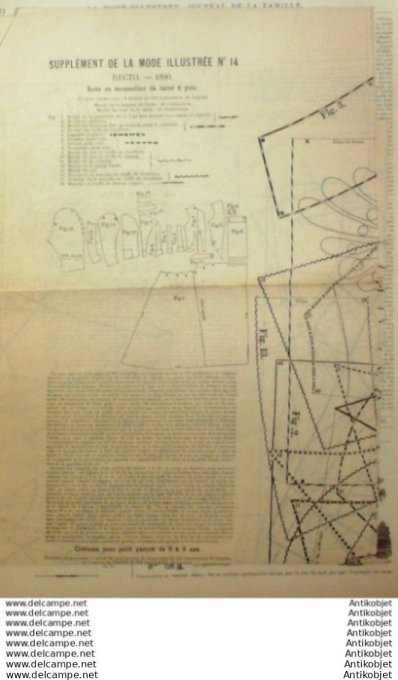 Journal + Patron Mode illustrée  1890 # 14 (with Pattern)