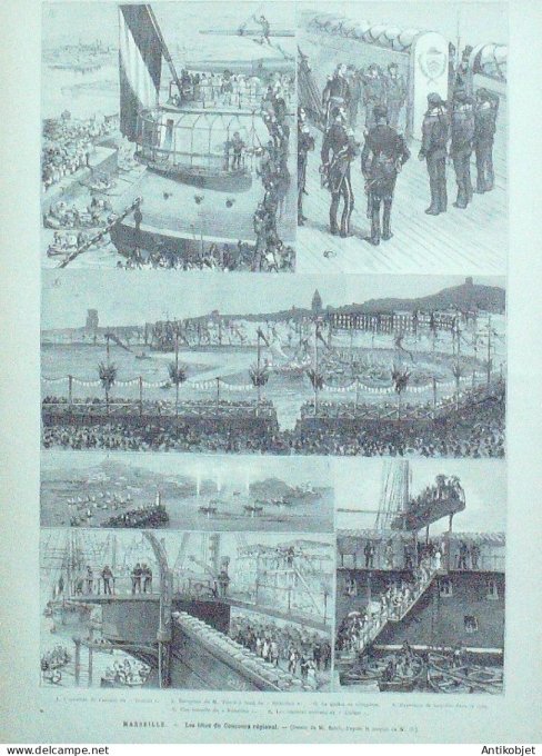 Le Monde illustré 1879 n°1156 Marseille (13) Abbé de l'épée Victor Hugo