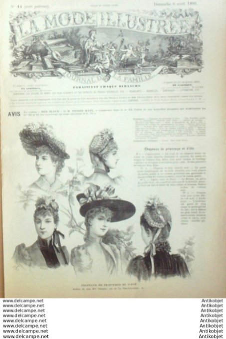 Journal + Patron Mode illustrée  1890 # 14 (with Pattern)