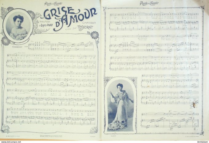 Paris qui chante 1904 n° 81 Tesserat Raoult Farfalla Baldy Les Minstrels Scie