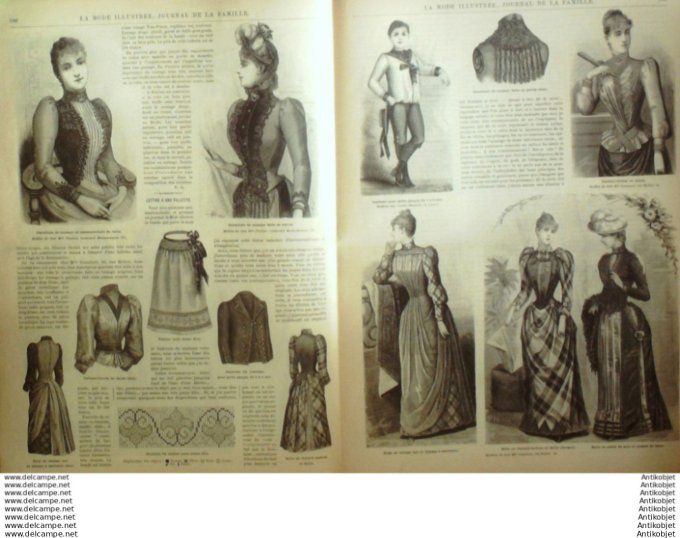 Journal + Patron Mode illustrée  1890 # 14 (with Pattern)