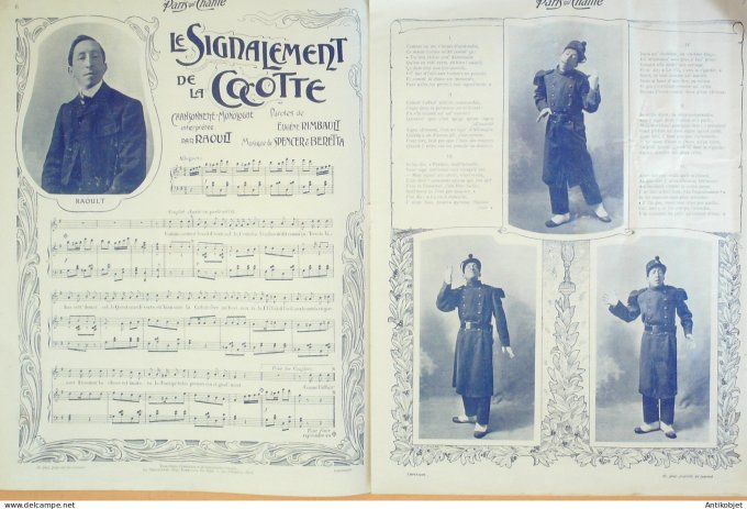 Paris qui chante 1904 #81 Tesserat Raoult Farfalla Baldy Les Minstrels Scie