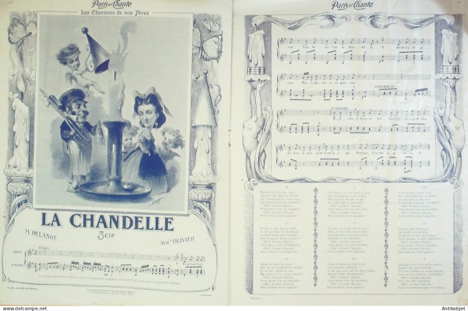 Paris qui chante 1904 #81 Tesserat Raoult Farfalla Baldy Les Minstrels Scie