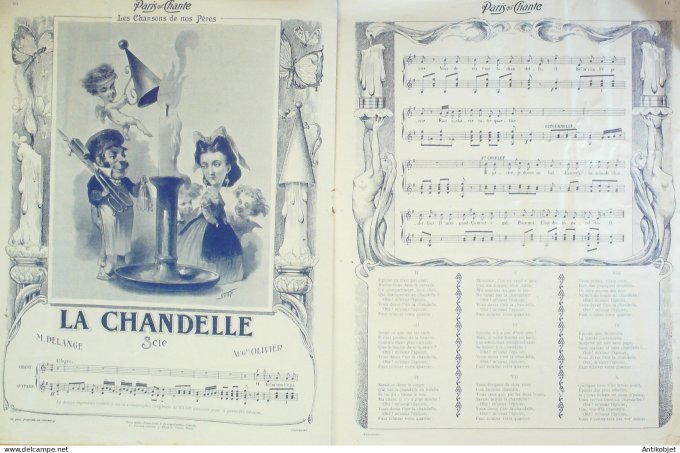 Paris qui chante 1904 n° 81 Tesserat Raoult Farfalla Baldy Les Minstrels Scie