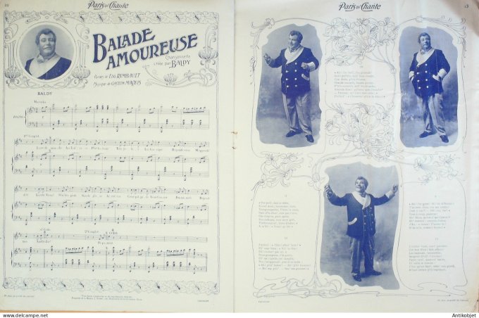 Paris qui chante 1904 #81 Tesserat Raoult Farfalla Baldy Les Minstrels Scie