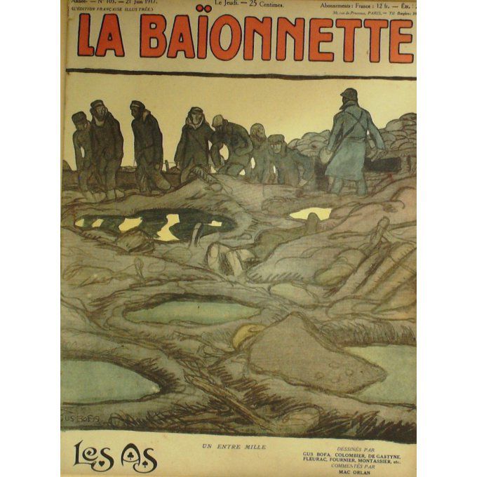 La Baionnette 1917 n°103 (Les As) ORDNER FOURNIER GASTYNE COLOMBIER BOFA