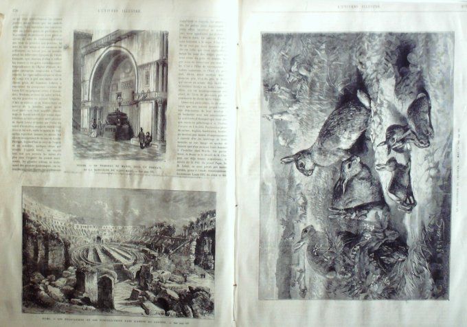L'Univers illustré 1875 #1049 Cambodge Roi Norodom Rome Colisée St-Pons (06) Espagne Tafalla
