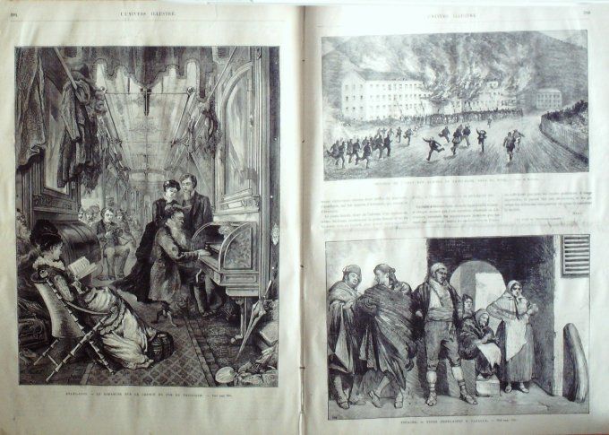 L'Univers illustré 1875 #1049 Cambodge Roi Norodom Rome Colisée St-Pons (06) Espagne Tafalla