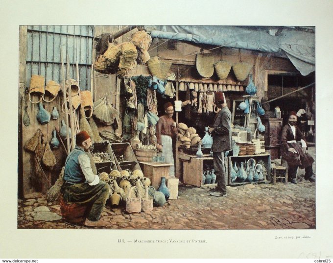 Turquie Marchands Turcs VANNERIE et POTERIE