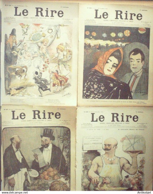 Le Rire 1901 lot 4 revues Cardona Faivre Willette Radiguet GrandjouanJeanniot