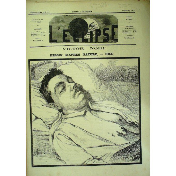 L'Eclipse 1870 n°104 VICTOR NOIR André GILL