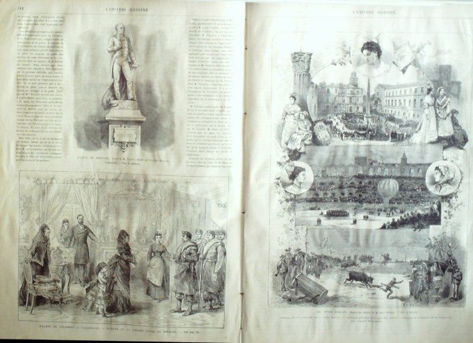 L'Univers illustré 1875 #1051 Arles (13) Chine Kashgar caravansérail Ghana Coumassie Ashantees