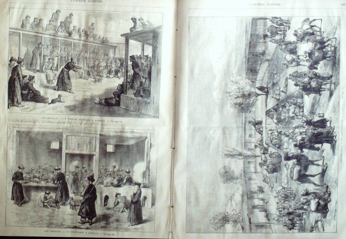 L'Univers illustré 1875 #1051 Arles (13) Chine Kashgar caravansérail Ghana Coumassie Ashantees