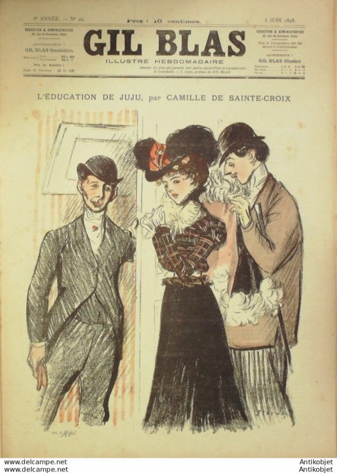 Gil Blas 1898 n°22 Camille St CROIX Jules HEURTEL CHANT BRETON PREJELAN