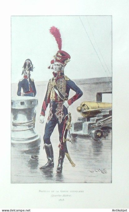 Matelot de Garde Consulaire Quartier-Maitre en 1803 signé Maurice Orange