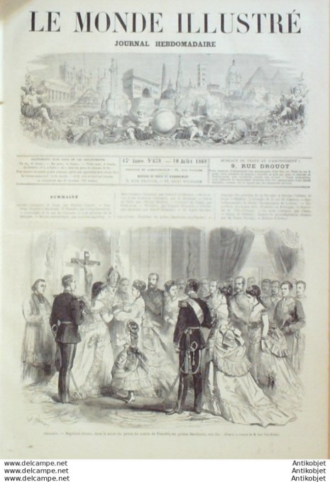 Le Monde illustré 1868 n°639 Egypte Kantara isthme de Suez Chalons (51) Ville d'Avray (92)
