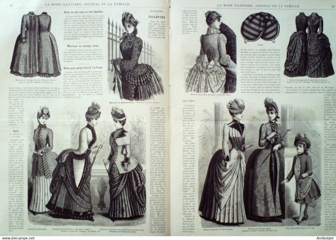 Mode illustree 1885 Lot de 10 journaux