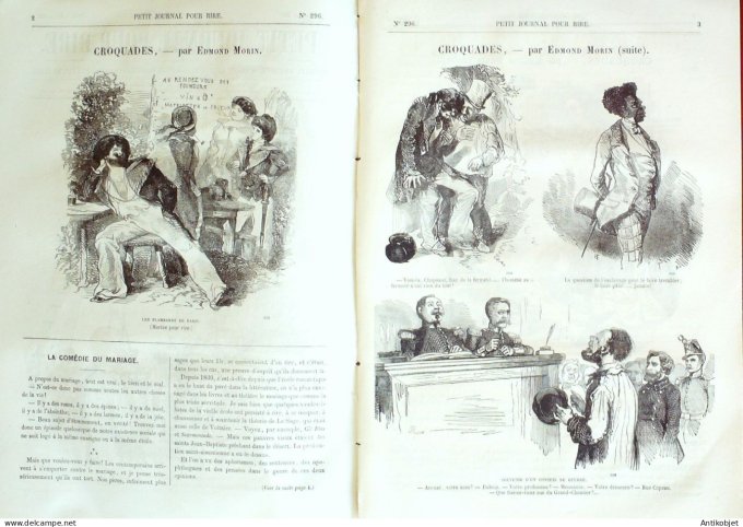 Petit journal pour Rire 1860 # 296 Gare aux Moutards Grevin