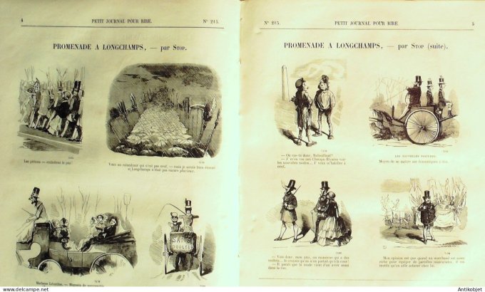 Petit journal pour Rire 1859 # 215 La Foire aux jambons Grevin
