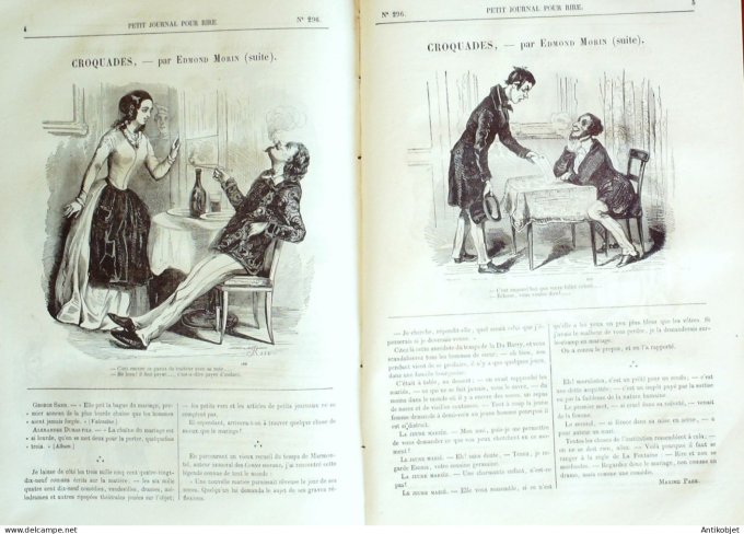 Petit journal pour Rire 1860 # 296 Gare aux Moutards Grevin