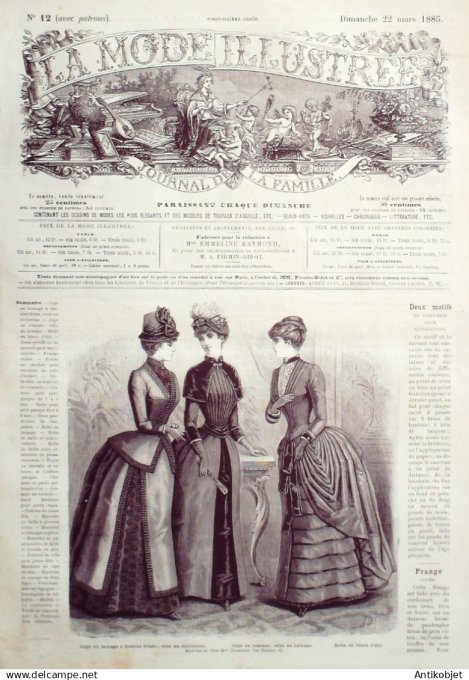 Mode illustree 1885 Lot de 10 journaux