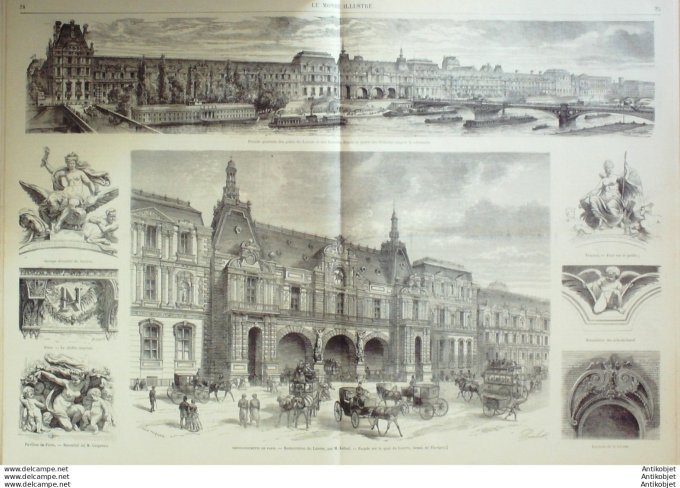 Le Monde illustré 1868 n°639 Egypte Kantara isthme de Suez Chalons (51) Ville d'Avray (92)