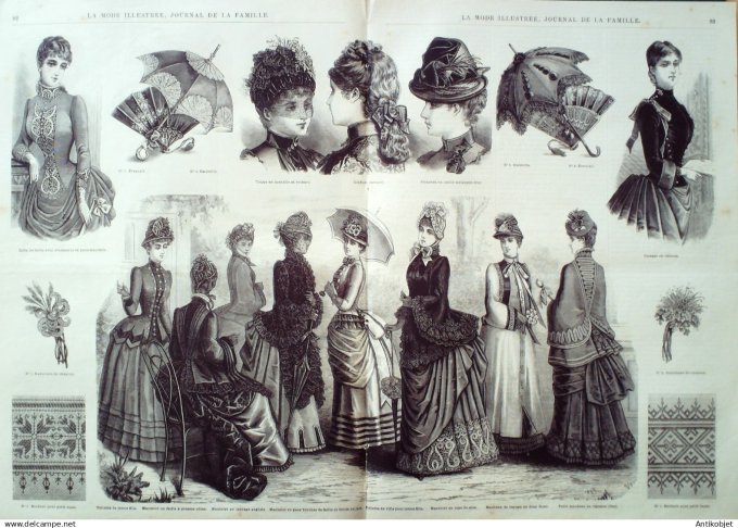 Mode illustree 1885 Lot de 10 journaux