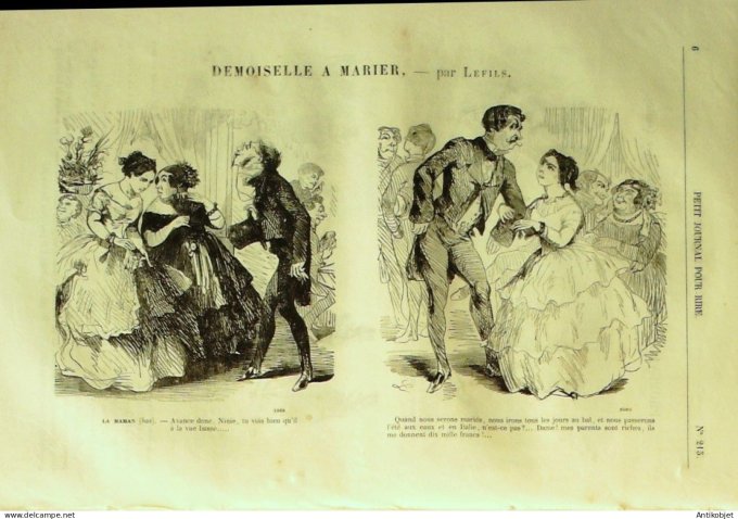 Petit journal pour Rire 1859 # 215 La Foire aux jambons Grevin