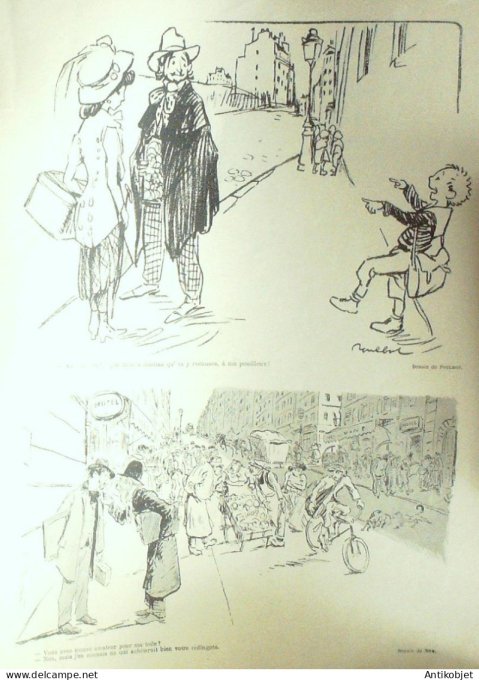 Le Rire 1909-01-30 # 313 Journal humoristique Ed.Originale Charite mondaine