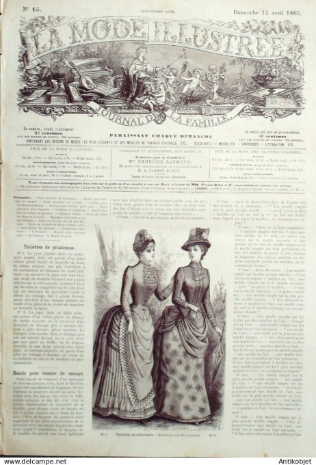 Mode illustree 1885 Lot de 10 journaux