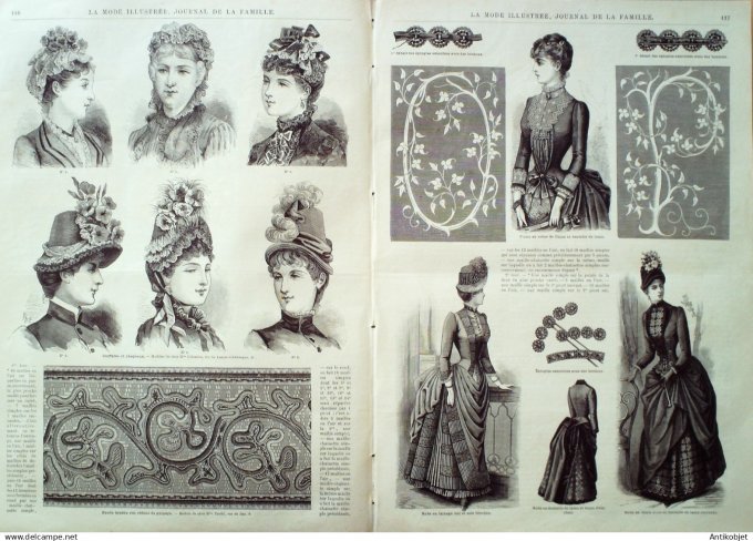 Mode illustree 1885 Lot de 10 journaux