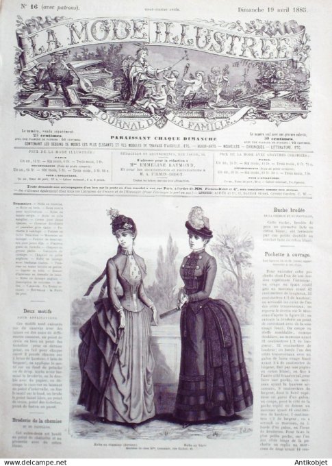 Mode illustree 1885 Lot de 10 journaux