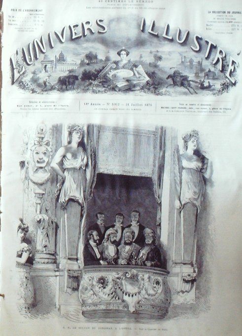 L'Univers illustré 1875 #1062 Zanzibar Madagascar Angleterre Monmouth Hongrie Bude